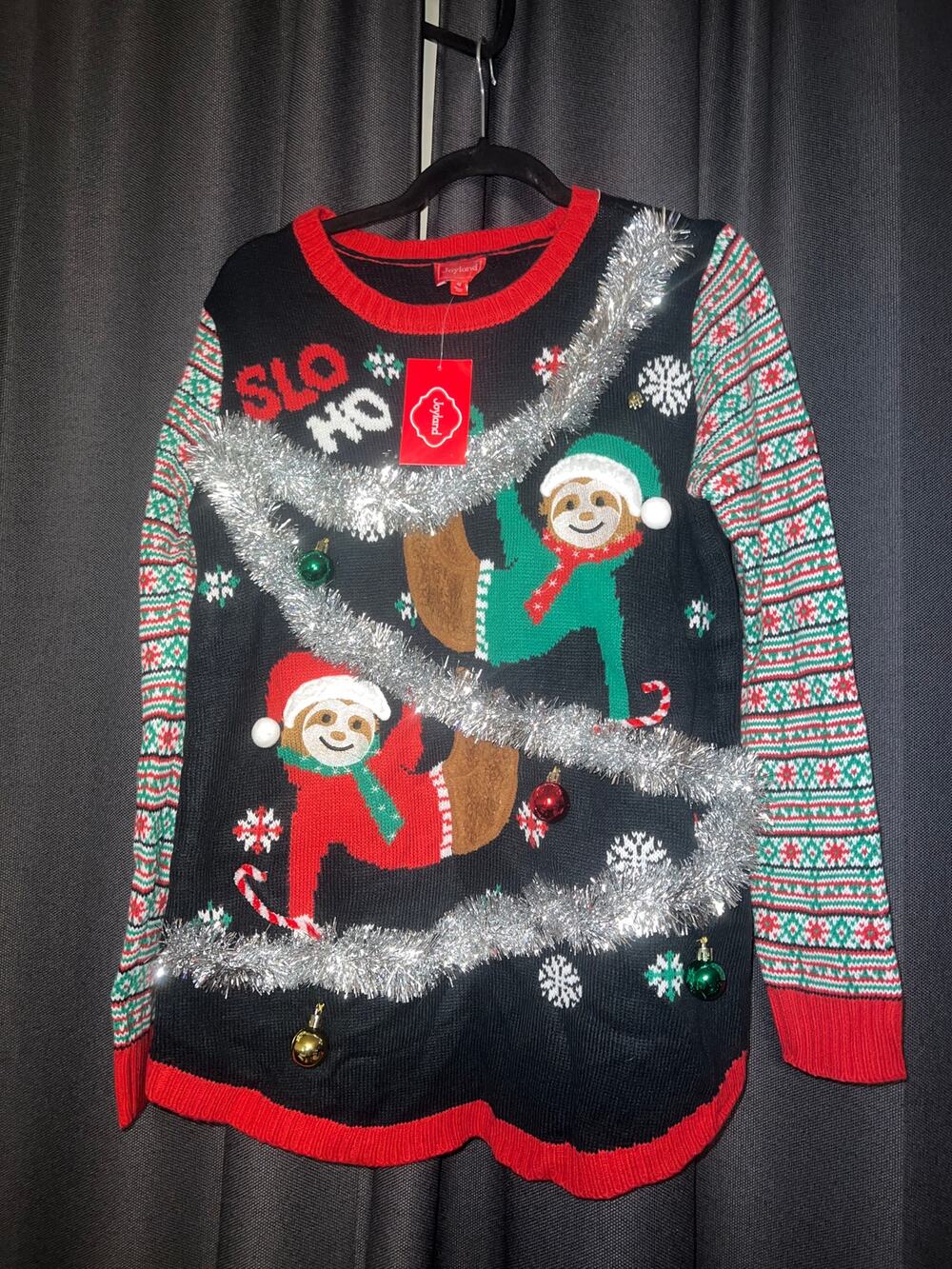 Ugly Christmas Sweater Xmas Size Medium Sloth NWT